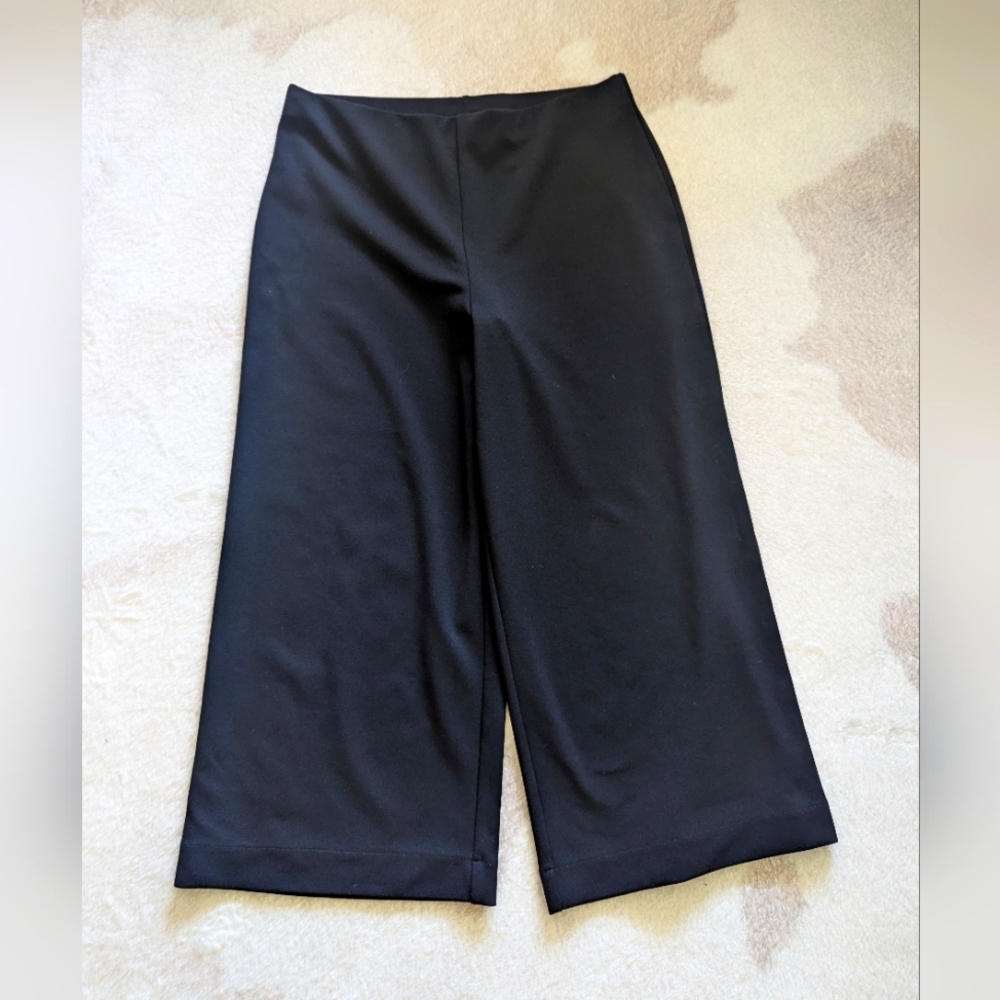 H&M Stretchy Black Wide Leg Pants Large
